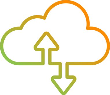 Bulut hesaplama. Web simgesi vektör illüstrasyonu