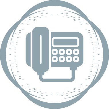 Faks Makinesi simgesi, vektör illüstrasyonu basit tasarım