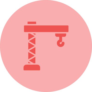İnşaat vinci. Web simgesi basit illüstrasyon