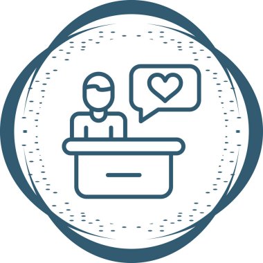 Gönüllü Koordinatör simgesi, vektör çizimi