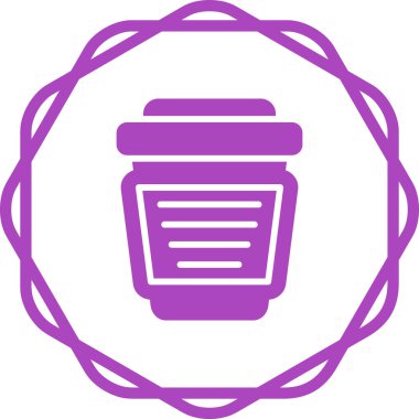 kahve fincanı simgesi web basit illüstrasyon