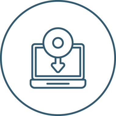  Yazılım Kurulumu Web simgesi, vektör illüstrasyonu