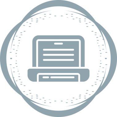 Dizüstü bilgisayar simgesinin vektör çizimi 