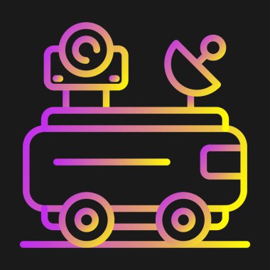 moon rover. Web simgesi basit illüstrasyon