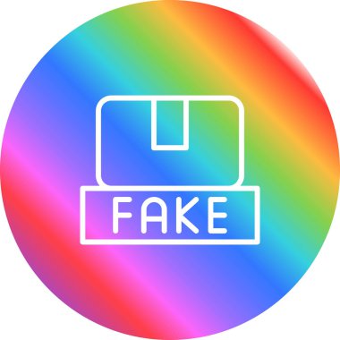 Sahte Ürünler, sahte ikon vektör illüstrasyonu 