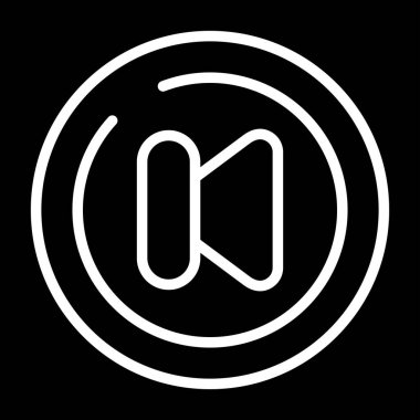 vektör web simgesi görüntüsü Önceki Parça düğmesi 