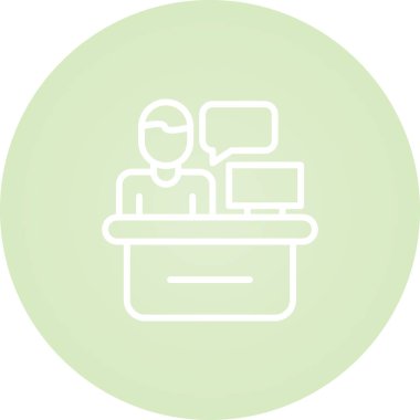 Akademik Danışman Modern simgesinin vektör çizimi