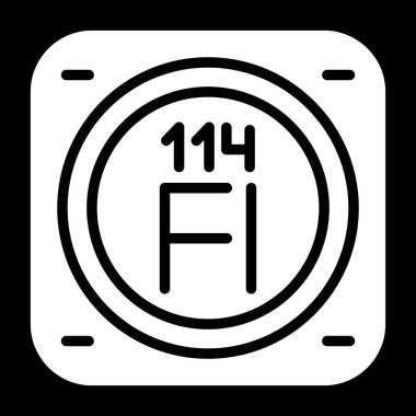 Kimyasal Element Web simgesi vektör çizimi