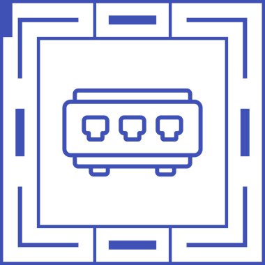 RF Yönlendirici Endüstriyel Ağ Anahtarı İletişim Vektörü Simgesi Tasarımı