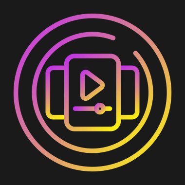 Video Galerisi Çemberi Simgesinin vektör çizimi