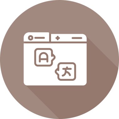 Çevirmen eğitim simgesinin vektör illüstrasyonu