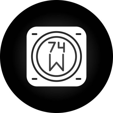 Tungsten kimyasal element simgesi web illüstrasyonu