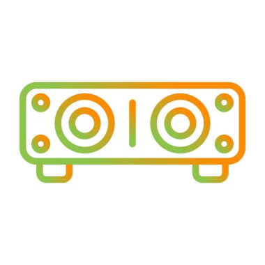 Ses çubuğu simgesi, vektör illüstrasyonu basit tasarım