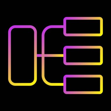 hiyerarşi. Web simgesi basit illüstrasyon 