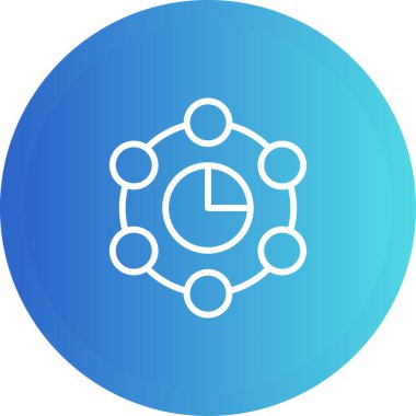 Pazar Doygunluğu Ağ ikonu vektör çizimi 