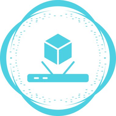 Sanal Makine Simgesi, İzole Edilmiş Vektör İllüstrasyonu 