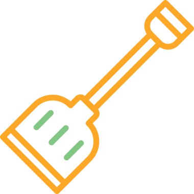 Kar küreği ağ simgesi, vektör illüstrasyonu           