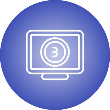 Geri sayım web simgesi vektör illüstrasyonu