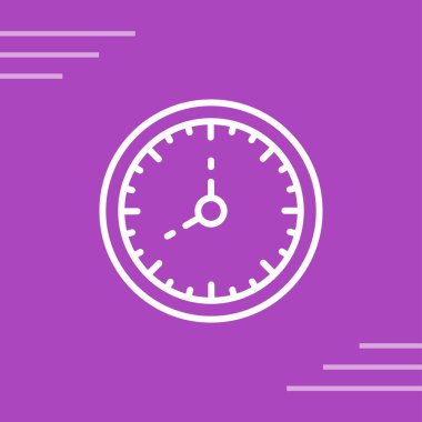 Saat. Web simgesi basit illüstrasyon 