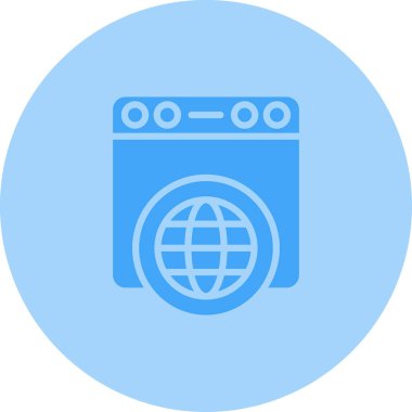 Tarayıcı web simgesi, basit illüstrasyon