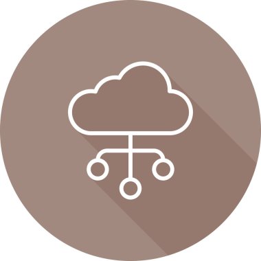 Bulut hesaplama simgesi vektör illüstrasyonu           