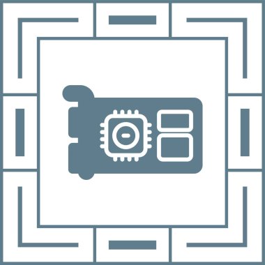 Gpu web simgesi vektör çizimi   