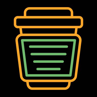 kahve fincanı simgesi web basit illüstrasyon