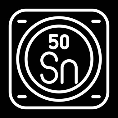 Periyodik tablonun kimyasal elementinin web illüstrasyonu