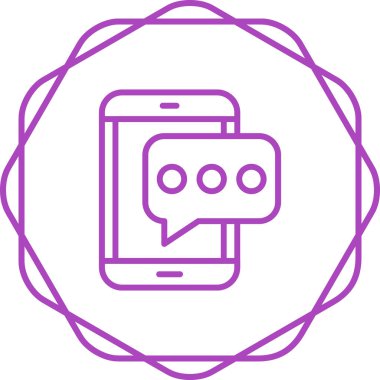 SMS iletisi simgesi, vektör çizim