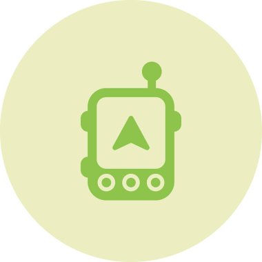 GPS yön bulma simgesi, navigasyon işareti, düğme, vektör illüstrasyonu