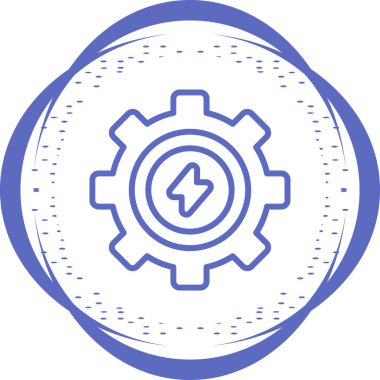 Veri Merkezi Güç Yönetimi simgesi vektör illüstrasyonu