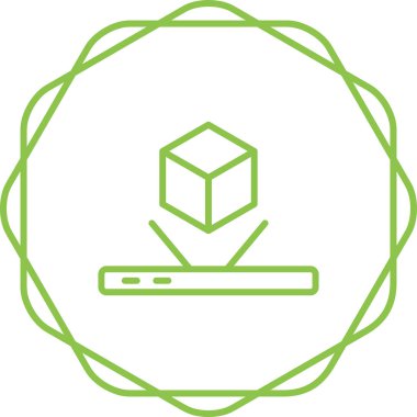 Sanal Makine Simgesi, İzole Edilmiş Vektör İllüstrasyonu 