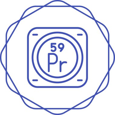 Kimyasal Element Web simgesi vektör çizimi