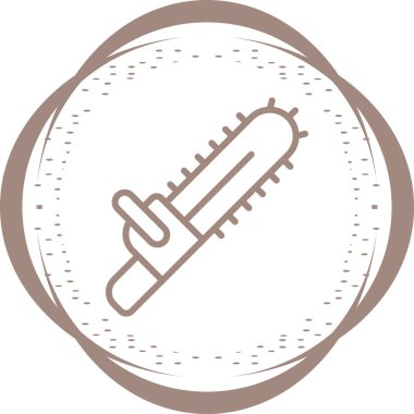 Elektrikli testerenin basit vektör illüstrasyonu