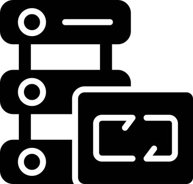 Beyaz Arkaplanda Web Sitesi Yedekleme Simgesi İzole Edildi 