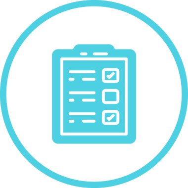 Kontrol listesi simgesinin vektör illüstrasyonu