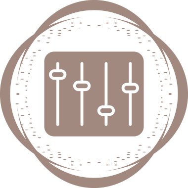 Eşitleyici modern simgenin vektör illüstrasyonu