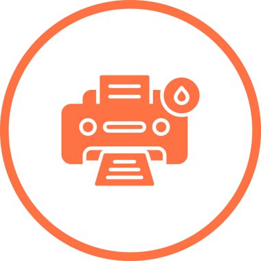 Inkjet Yazıcı vektör simgesi basit illüstrasyon