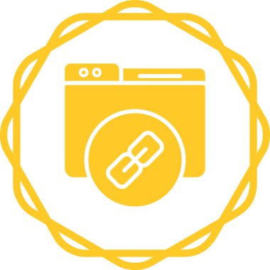 Bağlantı simgesinin vektör illüstrasyonu