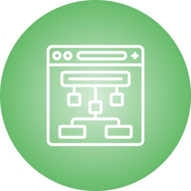 Tarayıcı web simgesi, basit illüstrasyon