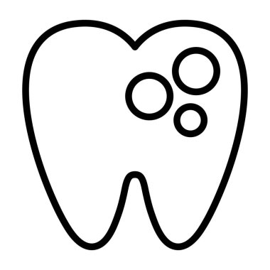 Diş simgesinin vektör illüstrasyonu 