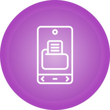 Dosya sembolü çizim tasarımı olan akıllı telefon 