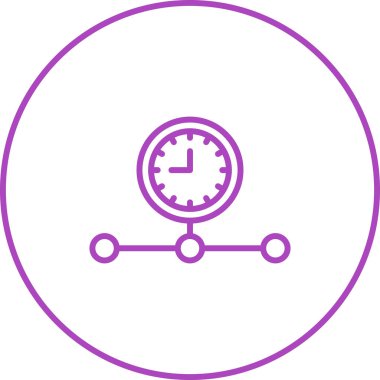 Zaman Çizgisi Web simgesi vektör çizimi