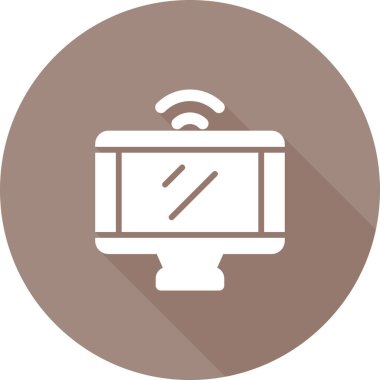 Monitör. Web simgesi basit illüstrasyon