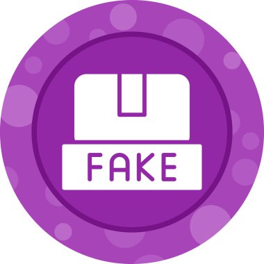 Sahte Ürünler, sahte ikon vektör illüstrasyonu 