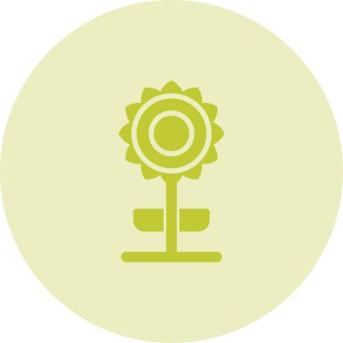Ayçiçeği. Web simgesi basit tasarım