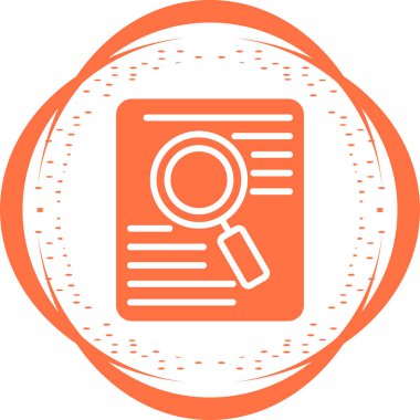 Belge arama simgesinin vektör illüstrasyonu