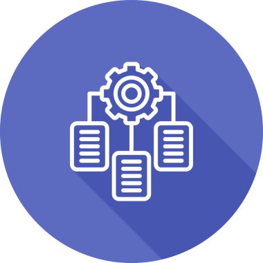 Teknik veri kavramı, iş verimliliği, evrak işleri. Belge Bütünleşme simgesi beyaz arkaplanda izole edildi.