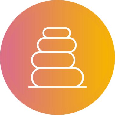 Kayalar simgesi, basit vektör illüstrasyonu