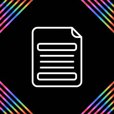 Belge. Web simgesi basit illüstrasyon 
